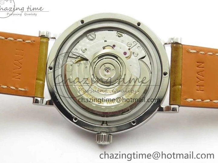 MIROTIME 0515 Durable Portofino 37mm SS V7F 1:1 Best Edition White Dial on Light Brown Leather Strap A 7092